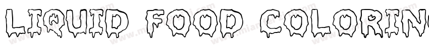 liquid food coloring字体转换